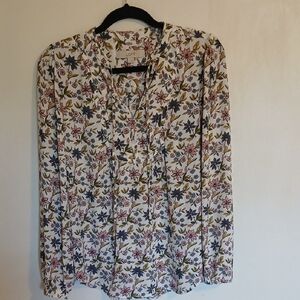 LOFT Floral Women's Top - Muliticolor Size Small
